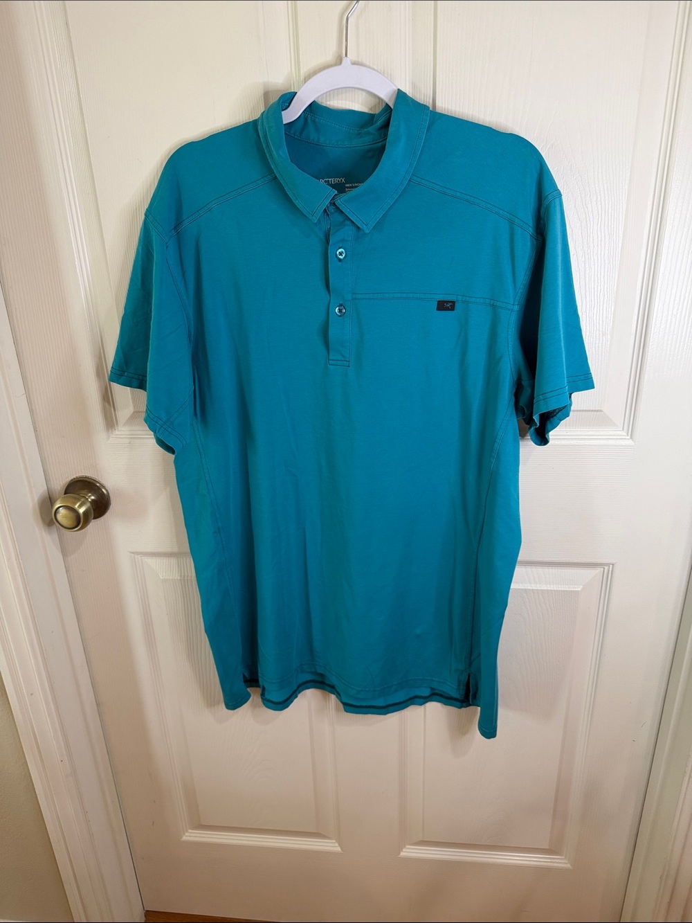 Arc'teryx Teal Short-Sleeve Polo Sz XL.  Box52
